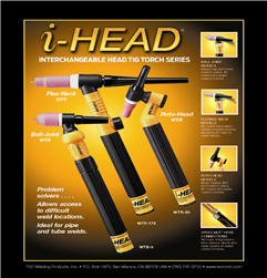 Interchangeable head tig torch series